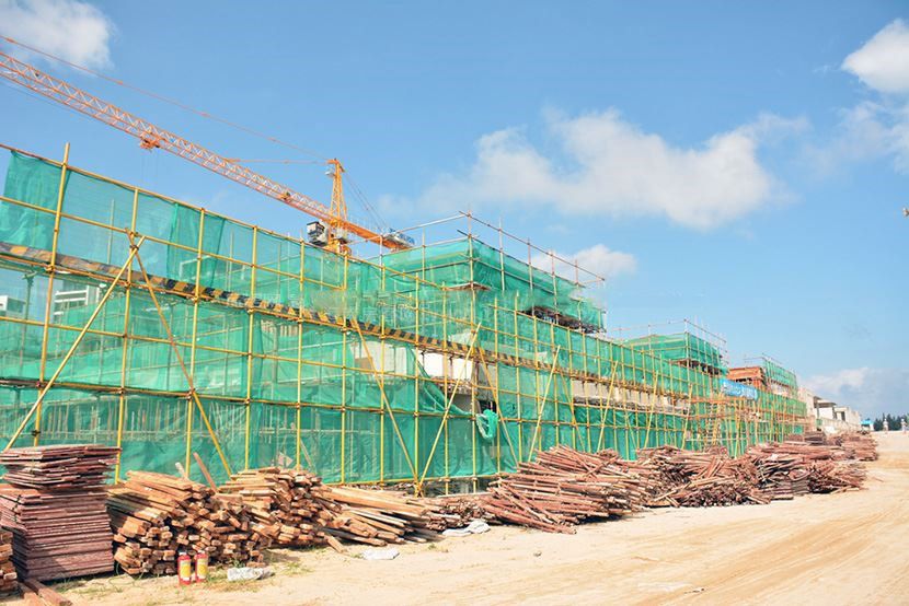 海棠華著8月工程進度 別墅已封頂,酒店已建至18層